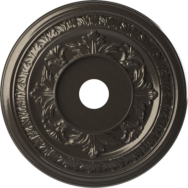 Ekena Millwork Baltimore PVC Ceiling Medallion (Canopies up to 7 3/4"), 22"OD x 3 1/2"ID x 1"P, Metallic Charcoal CMP22BACCH - main